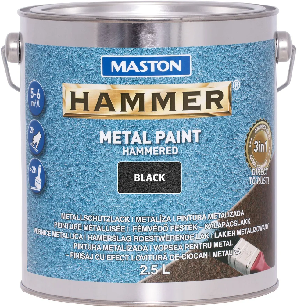 METALLIVÄRV MASTON HAMMER 2,5L VASARALAKK MUST