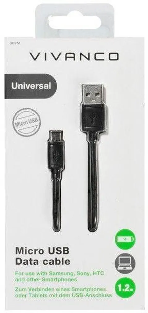 KAABEL VIVANCO MICROUSB - USB 2.0 1,2M