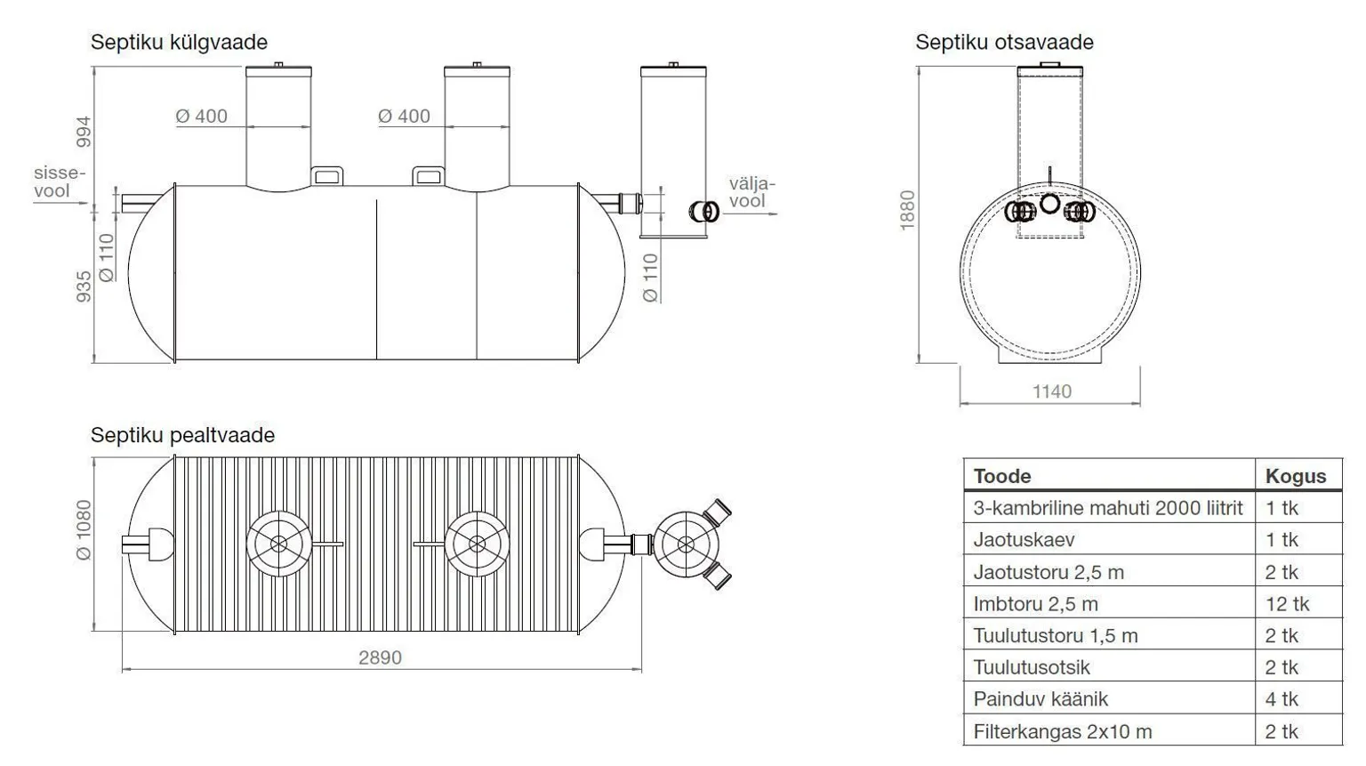 SEPTIK PIPELIFE ECOLIFE 2000L