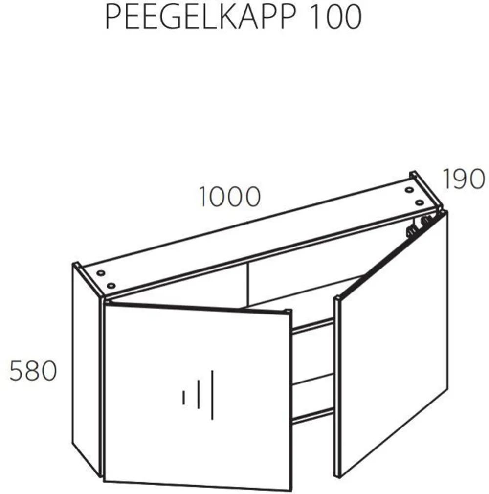 PEEGELKAPP BALTECO FORMA 100X58X19CM MUST MATT