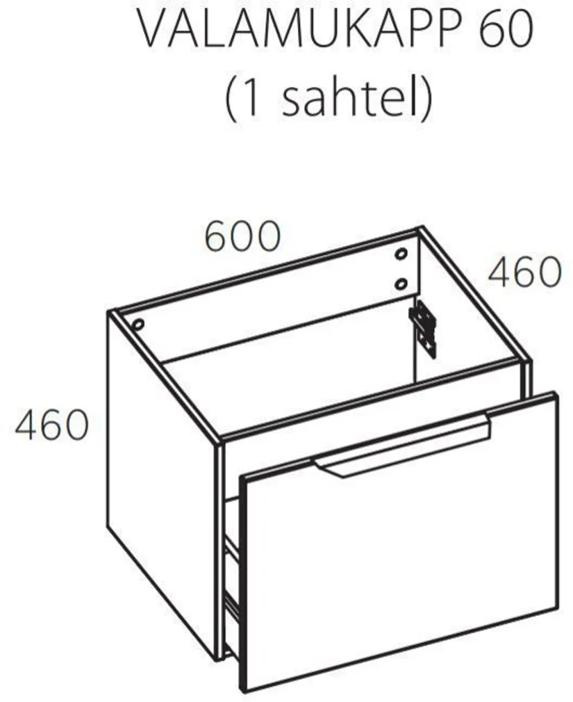 VALAMUKAPP BALTECO FORMA 60X46X46CM MUST MATT