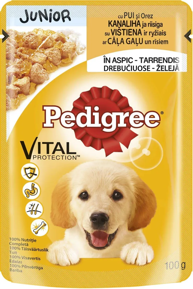 LEMMIKLOOMA KOERAEINE PEDIGREE JUNIOR KANALIHAGA TARRENDIS 100G