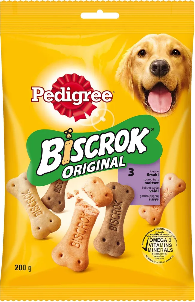 LEMMIKLOOMA KOERAKÜPSISED PEDIGREE BISCROK VITAMIIN 200G