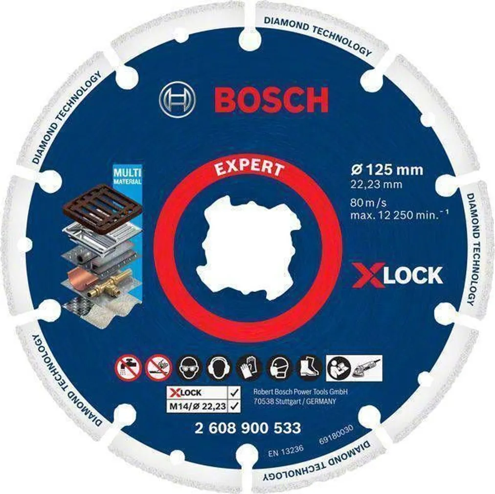 TEEMANTKETAS BOSCH X-LOCK METALLIDELE 125MM