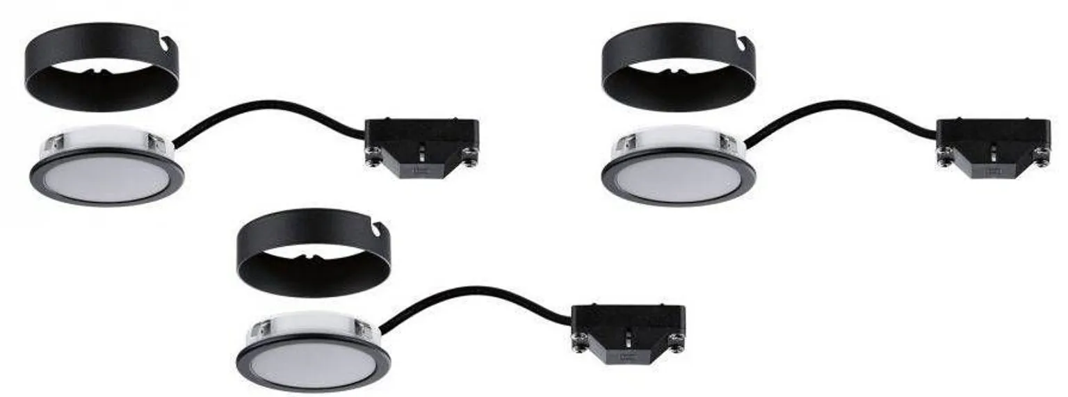 MÖÖBLIVALGUSTI PAULMANN PUKK 3,5W LED 210LM 65MM MUST 3TK PAKIS