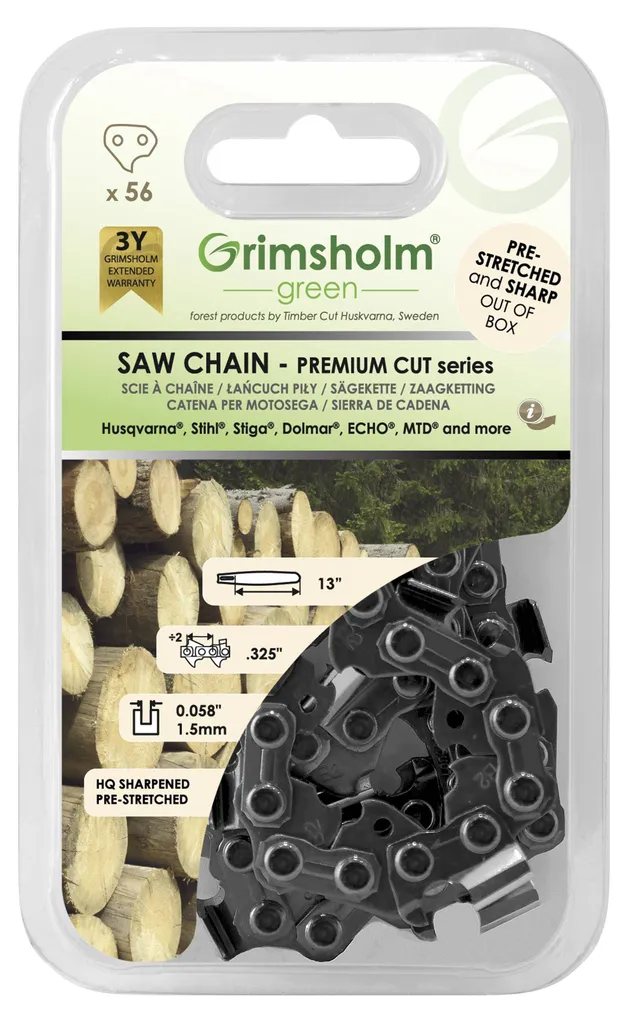 SAEKETT GRIMSHOLM PREMIUM CUT 56DL 0,325" 0,058" 1,5MM 13"