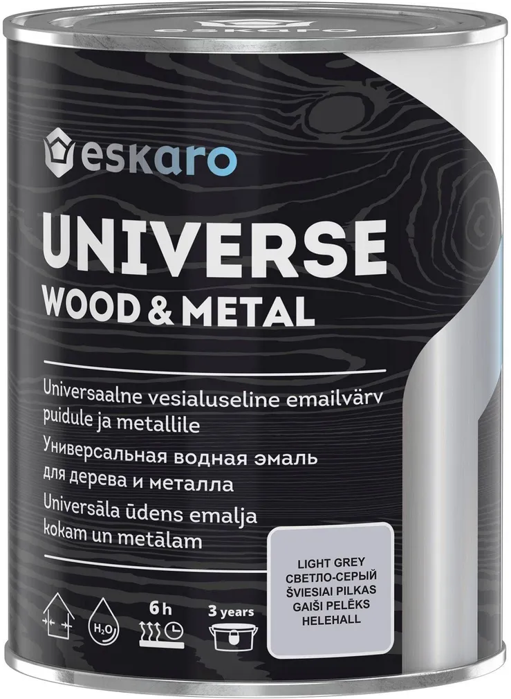 UNIVERSAALVÄRV ESKARO UNIVERSE WOOD&METAL 0,9L LIGHT GREY