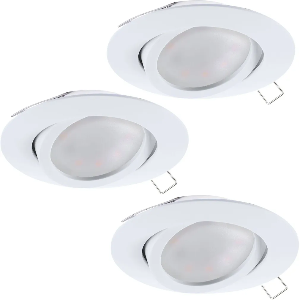 RIPPLAEVALGUSTI EGLO TEDO 3X5W LED 3X400LM 3000K Ø80MM VALGE