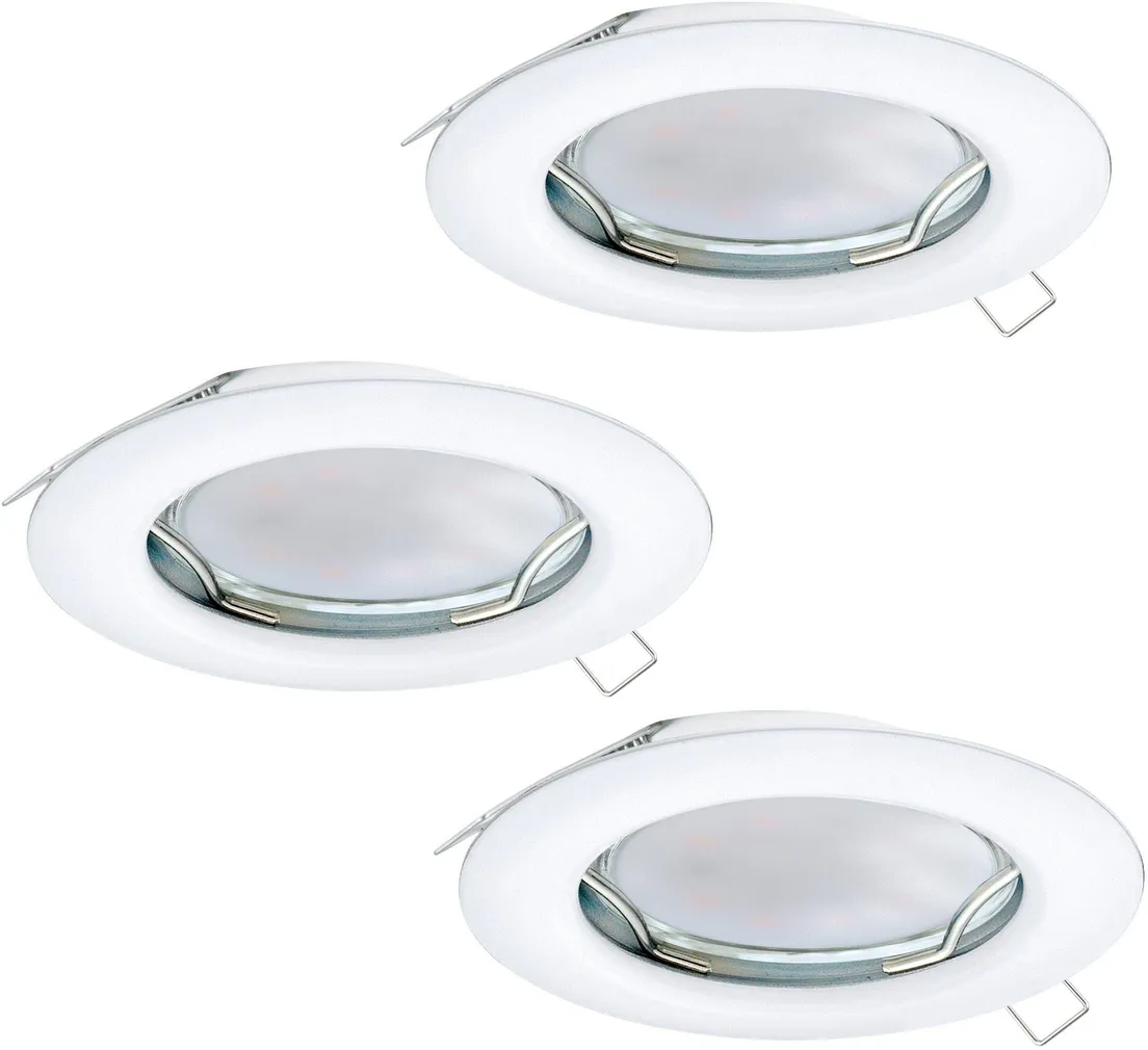 RIPPLAEVALGUSTI EGLO PENETO 3X3W LED 240LM 3000K Ø78MM VALGE