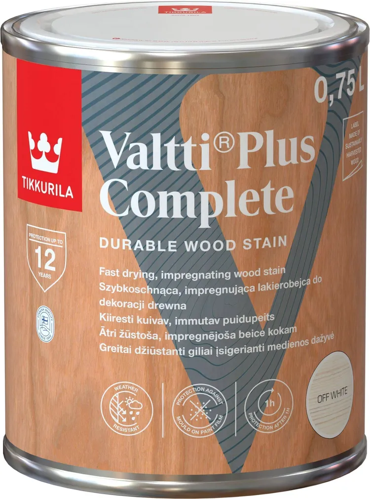 PUIDULASUUR TIKKURILA VALTTI PLUS COMPLETE OFF WHITE 0,75L MATT