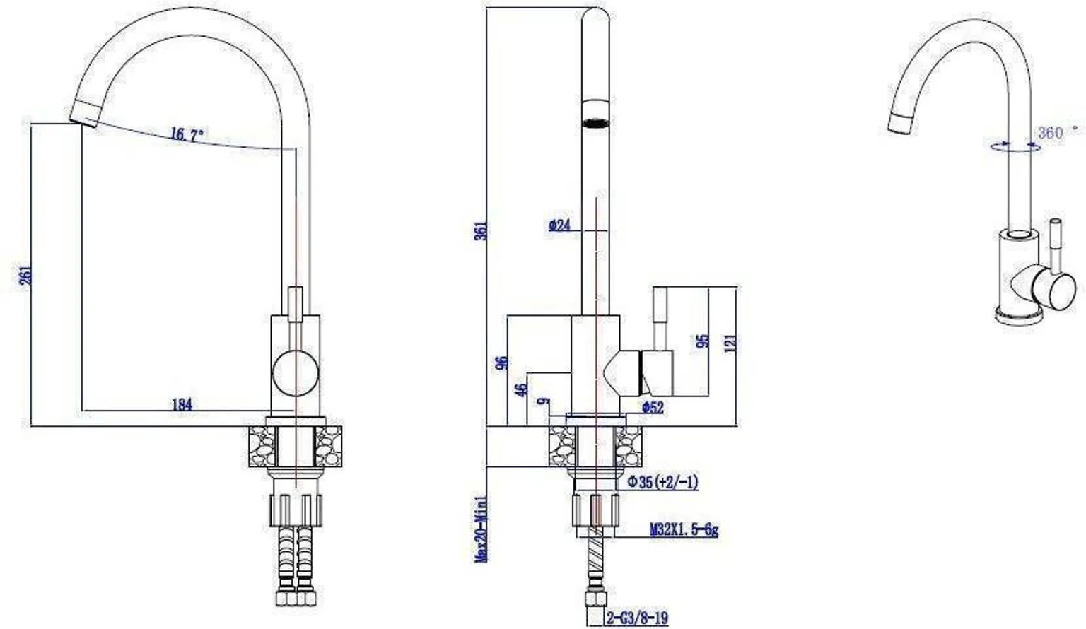 VALAMU JA SEGISTI KOMPLEKT AQUASANITA SQT100W+5523E2 GRANIIT MUST