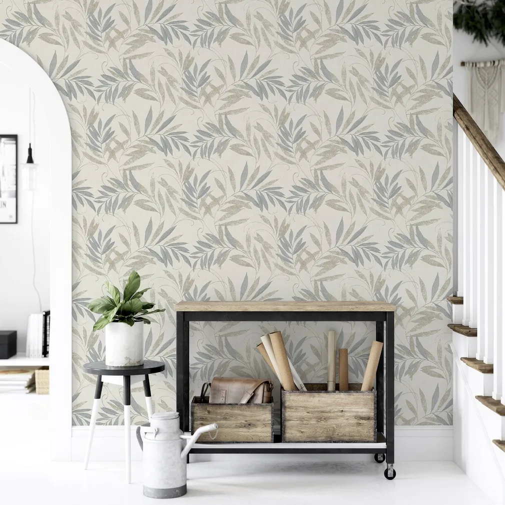 TAPEET ARTHOUSE LUXURY LEAF NATURAL GREY 0,64X10,05M