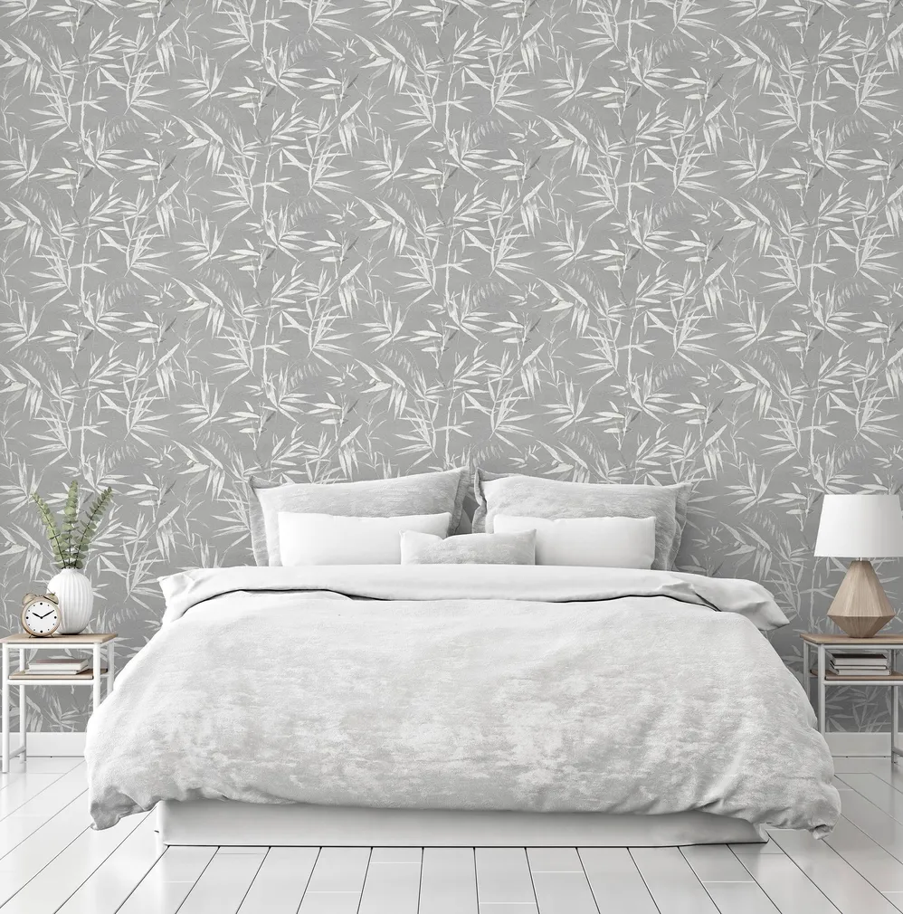 TAPEET ARTHOUSE BAMBOO LEAVES GREY 0,53X10,05M