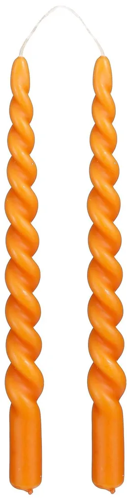 KÜÜNLAD MICA DECORATIONS TWIST 29CM ORANŽ 2TK