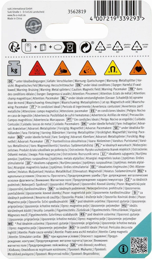 MAGNET FIX-O-MOLL NEODÜÜM KOONUS 12X20MM 4TK