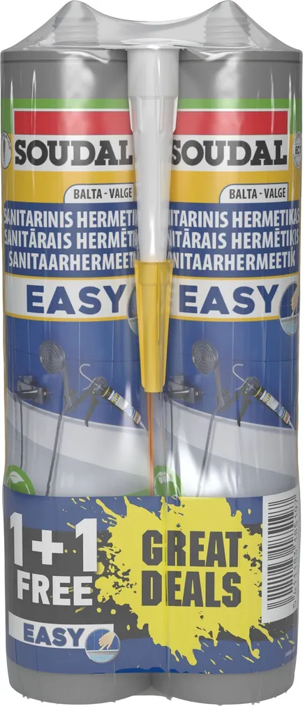 HERMEETIK EASY SANITAARNE VALGE 290ML 1+1 TASUTA