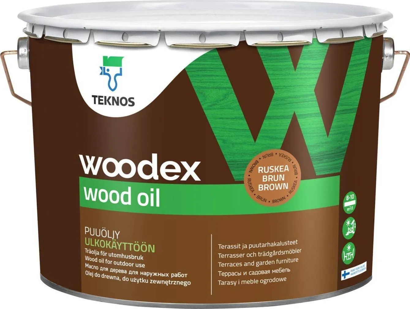 PUIDUÕLI TEKNOS WOODEX WOOD OIL 9L PRUUN