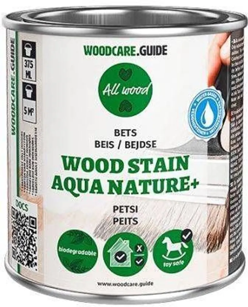 PUIDUPEITS WOODCARE GUIDE WOOD STAIN AQUA NATURE+ 375ML ROOSIPUU