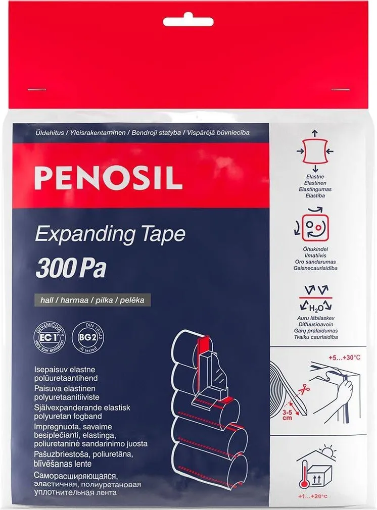 TIHEND PENOSIL EXPANDING TAPE 300 10/3-5MM, 10M RULLIS, HALL