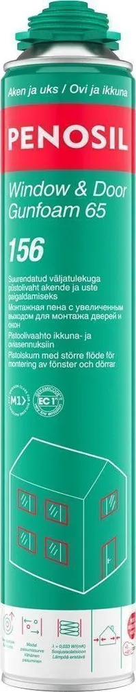 MONTAAŽIVAHT PENOSIL WINDOW&DOOR GUNFOAM 65 156 870ML