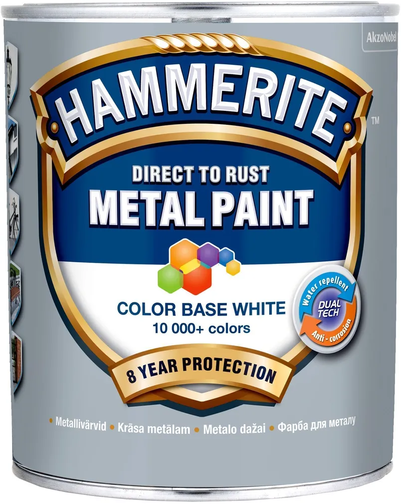 METALLIVÄRV HAMMERITE SMOOTH FINISH TINTING BASE BW 0,7L