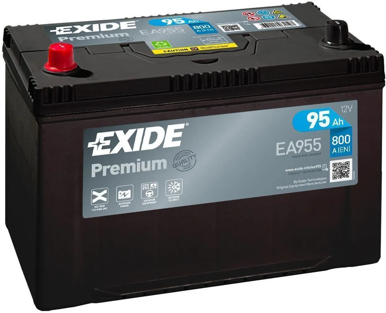 AUTOAKU EXIDE PREMIUM 95AH 800A 306X173X222MM