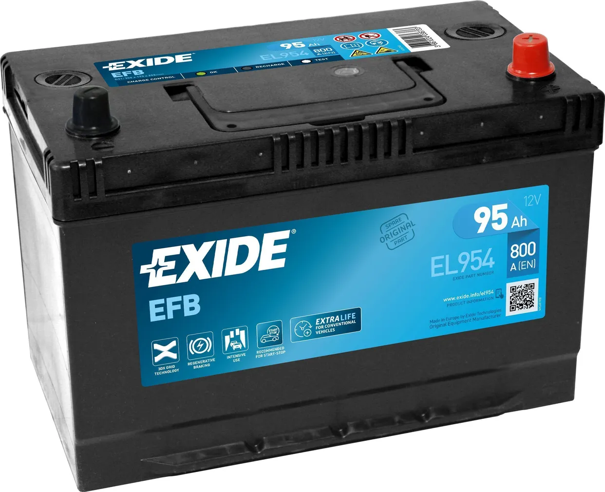 AUTOAKU EXIDE EFB 95AH 800A 306X173X222MM