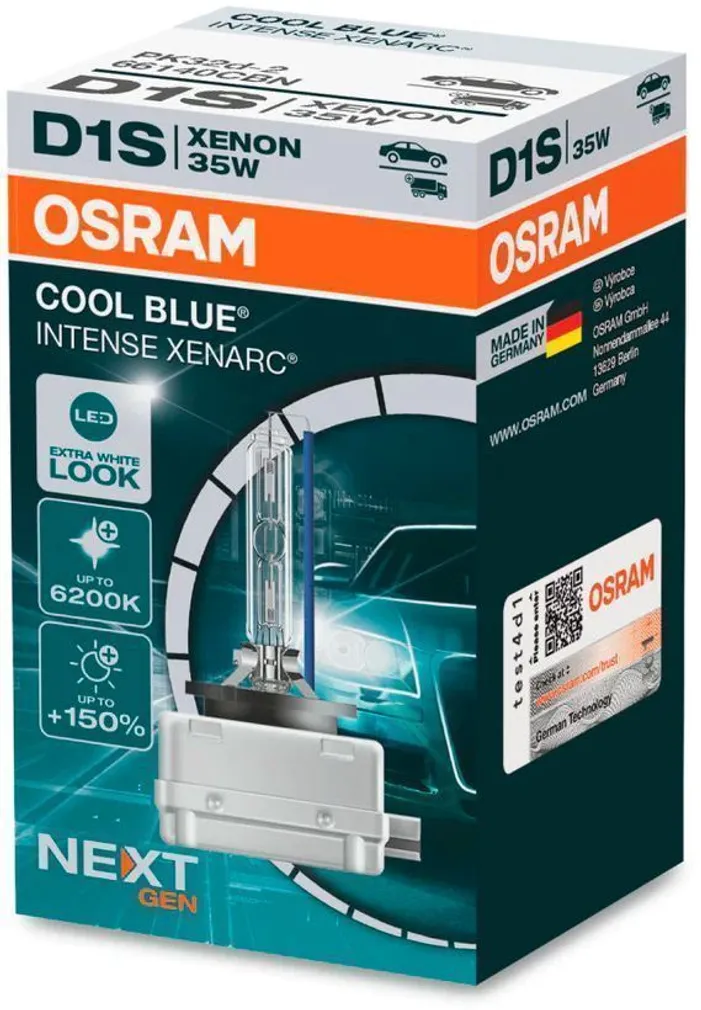 KSENOONLAMP OSRAM D1S XENARC 35W COOL BLUE INTENSE