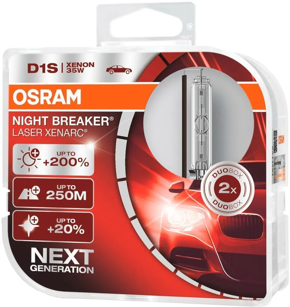 KSENOONLAMP OSRAM D1S XENARC NIGHT BREAKER LASER +200% 2TK