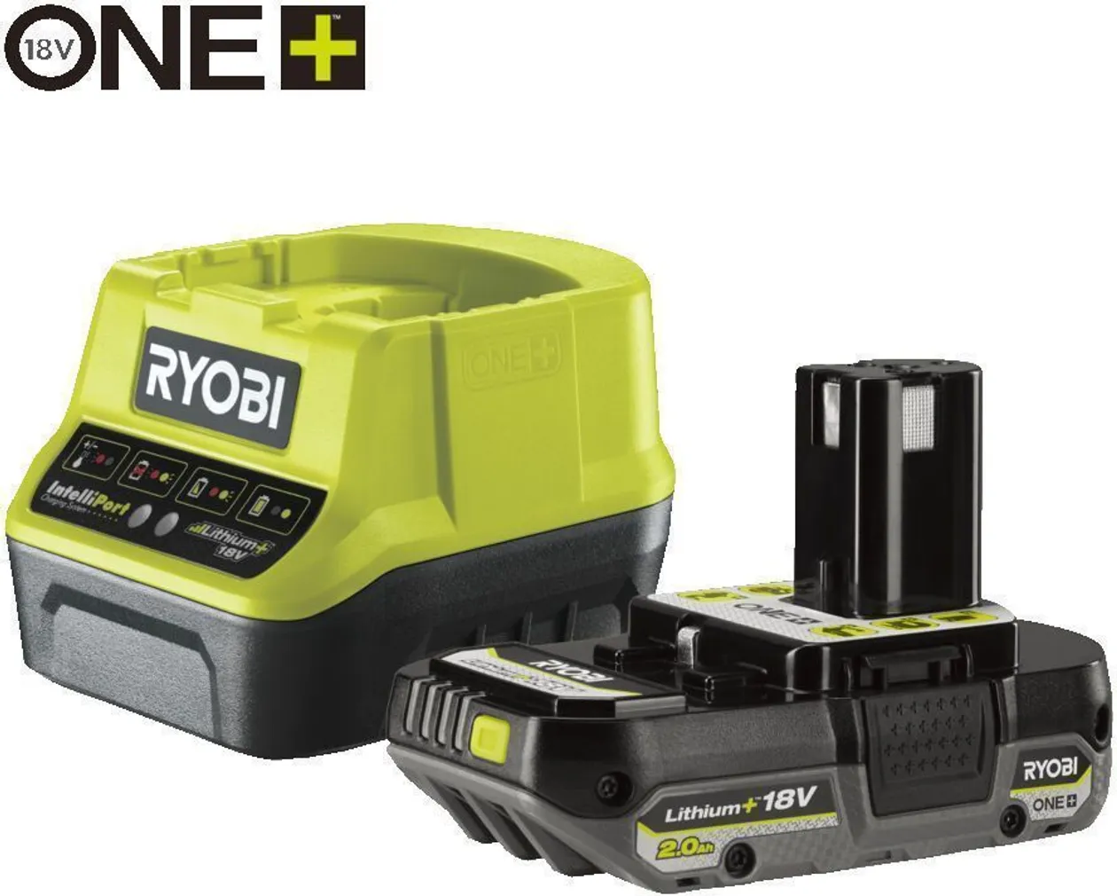 AKU STARDIKOMPLEKT RYOBI 18V 2,0AH JA LAADIJA 