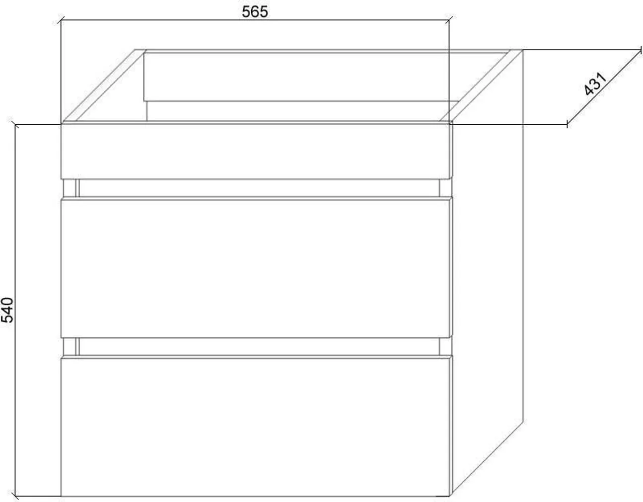 VALAMUKAPP AQUALINE PREMIUM VS 60X45X59CM VALAMUGA HELE TAMM