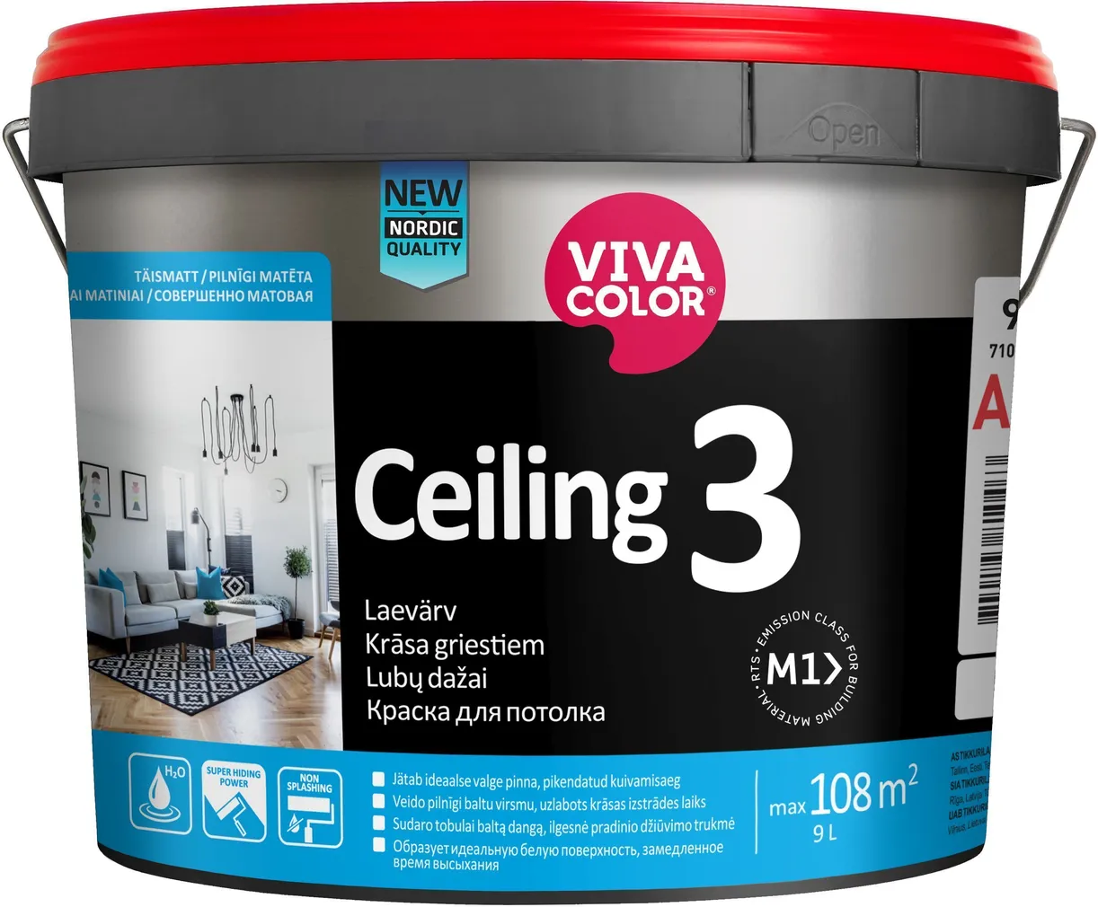 LAEVÄRV VIVACOLOR CEILING 3 AP VALGE MATT 9L