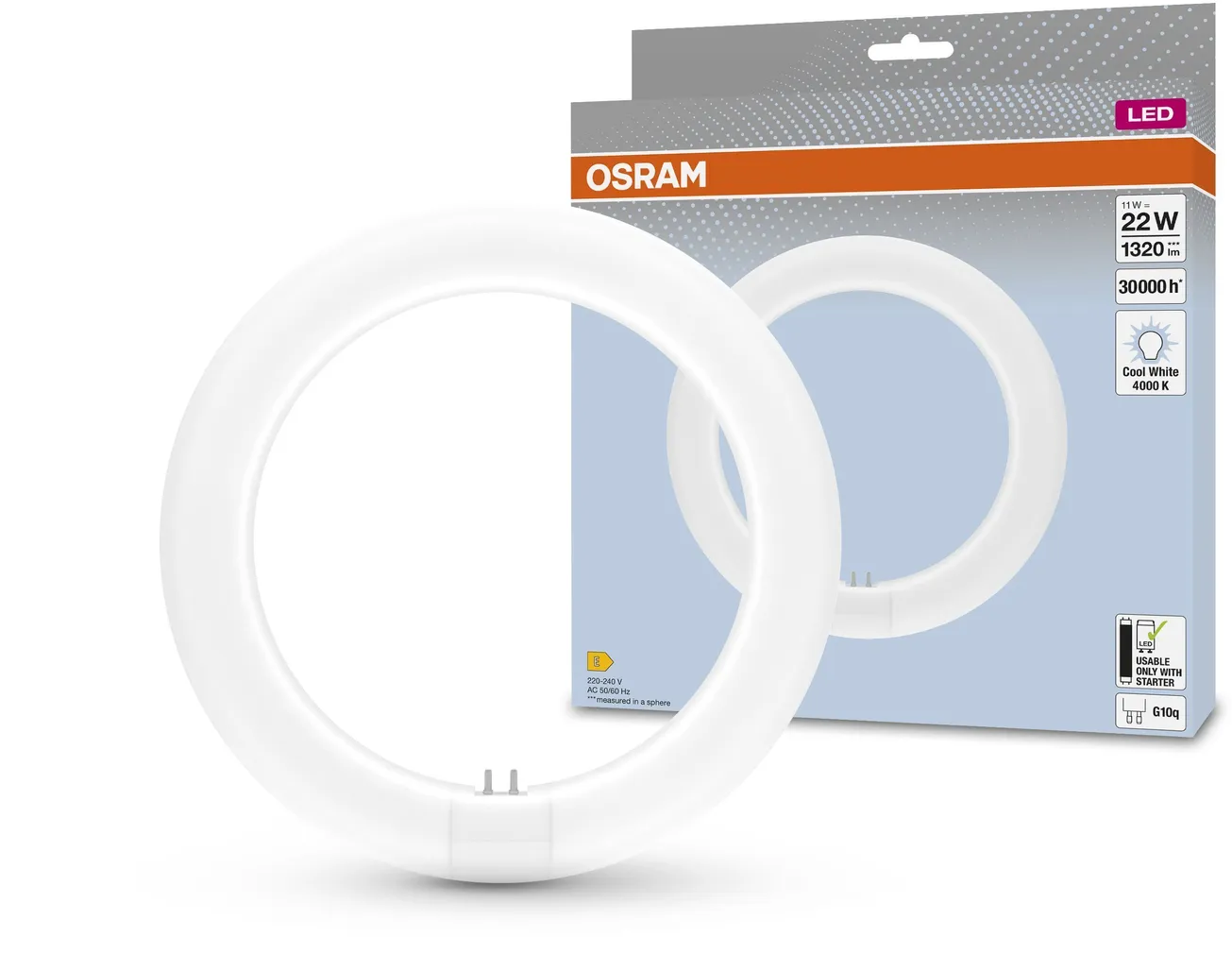 LED LAMP OSRAM 11W T9C EM 840 G10Q