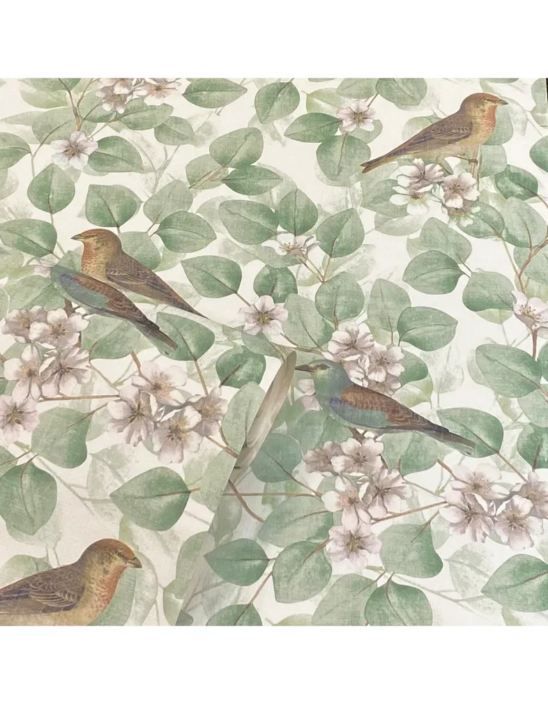 TAPEET ARTHOUSE BIRDS & BLOSSOMS GREEN 0,53X10,05M