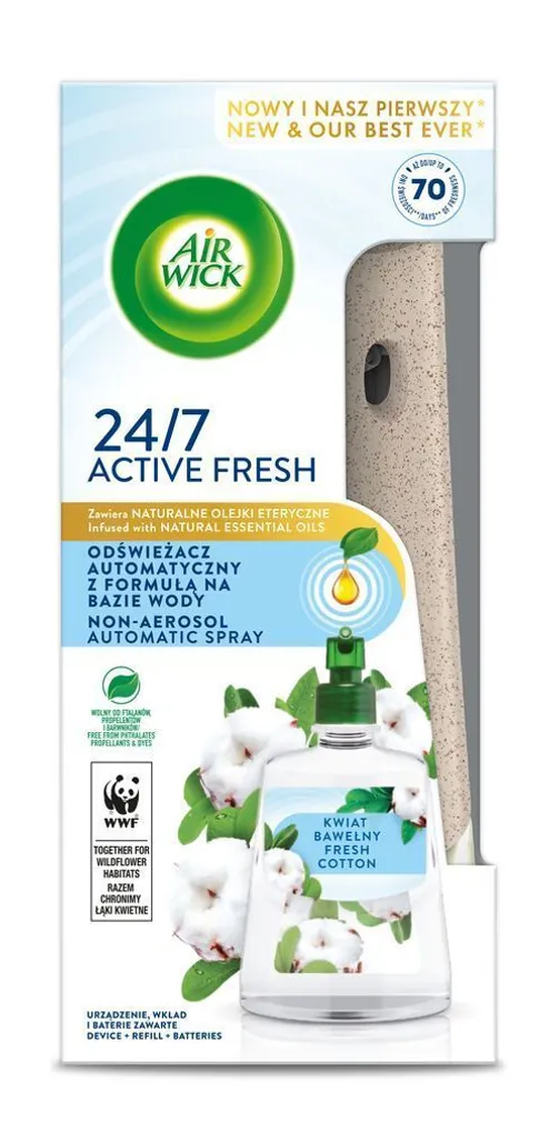 ÕHUVÄRSKENDAJA AIR WICK ACTIVE FRESH FRESH COTTON KOMPL.