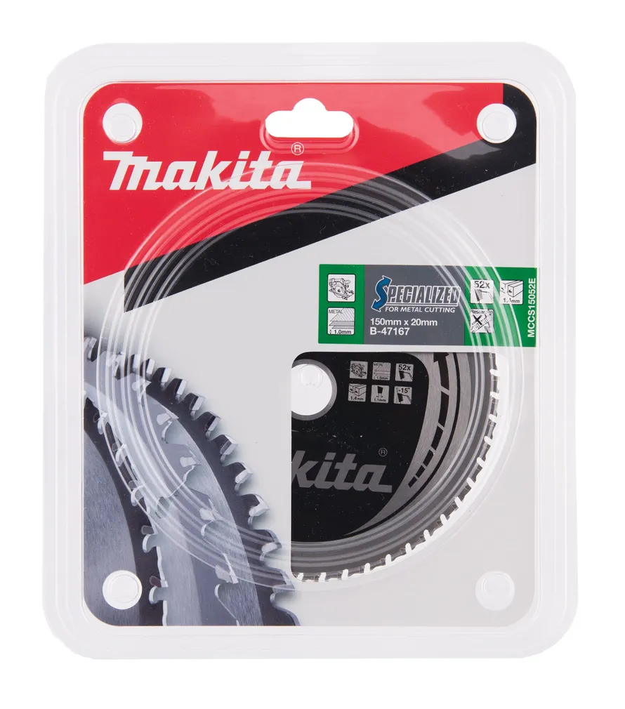 SAEKETAS METALLILE MAKITA 150X1.4X20MM -15° T52 SPECIALIZED