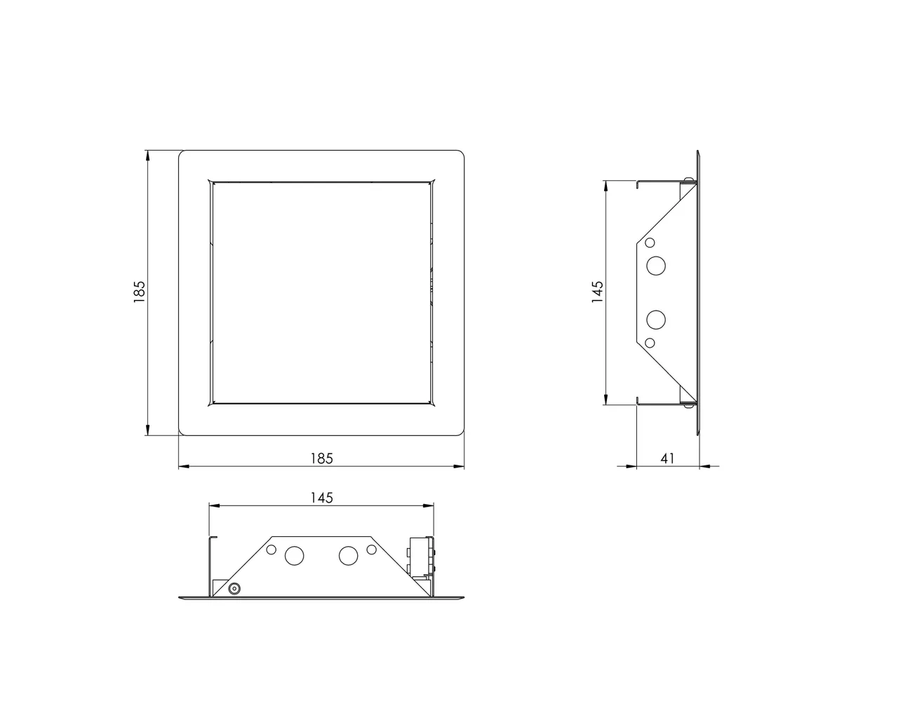 KONKTROLL-LUUK EUROPLAST CLICK METALL 150X150MM ANTRATSIIT