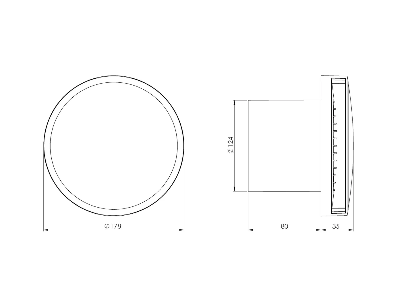 VENTILAATOR EUROPLAST E-EXTRA EAT125S 125MM KUULLAAGRIGA HÕBE