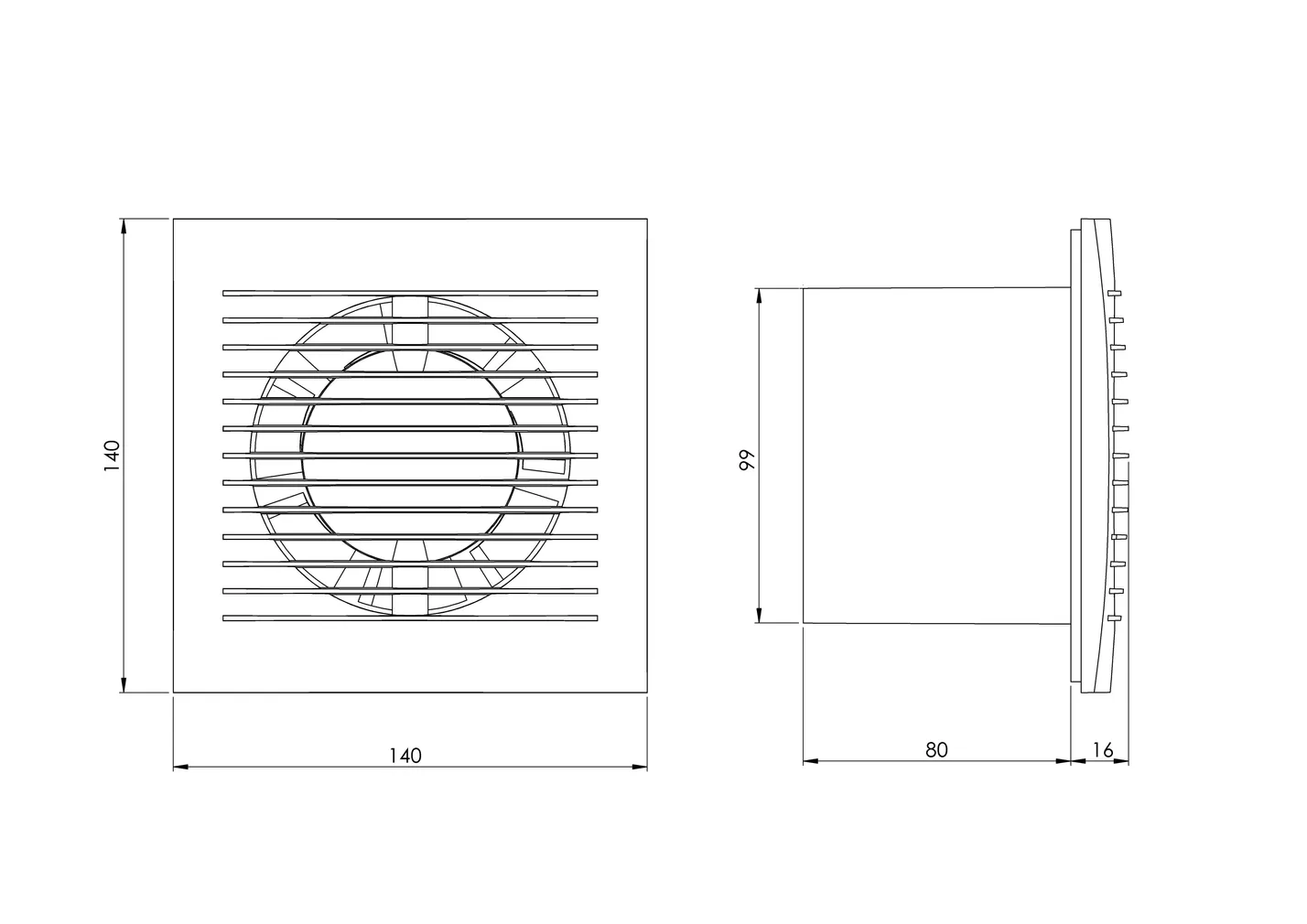 VENTILAATOR EUROPLAST E-EXTRA EE100A 100MM ANTRATSIIT