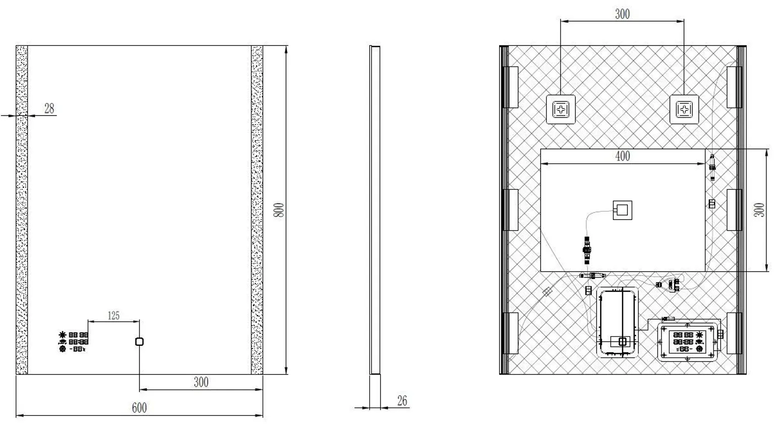 PEEGEL VINCHOME MELBOURNE LED VALGUSTUS 60X80CM WIFI UDUEEMALDUS