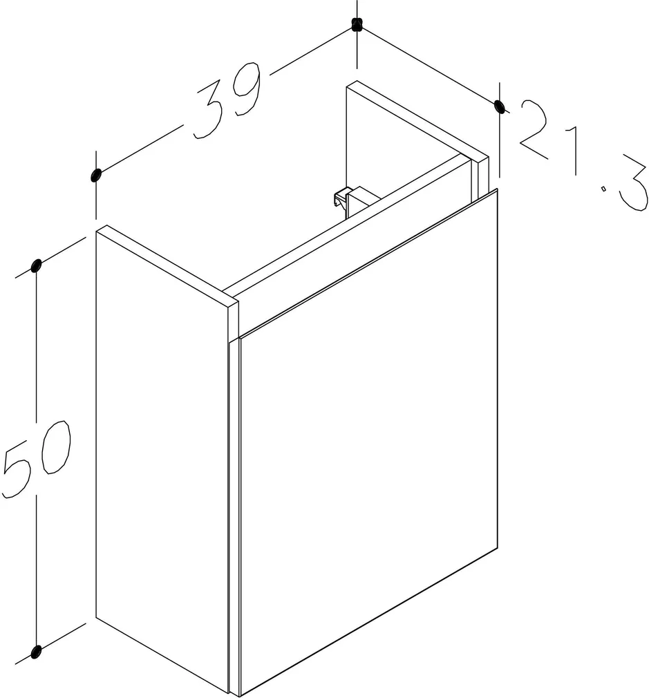 VALAMUKAPP KAME MINI 40 VASAK GRAFIIT