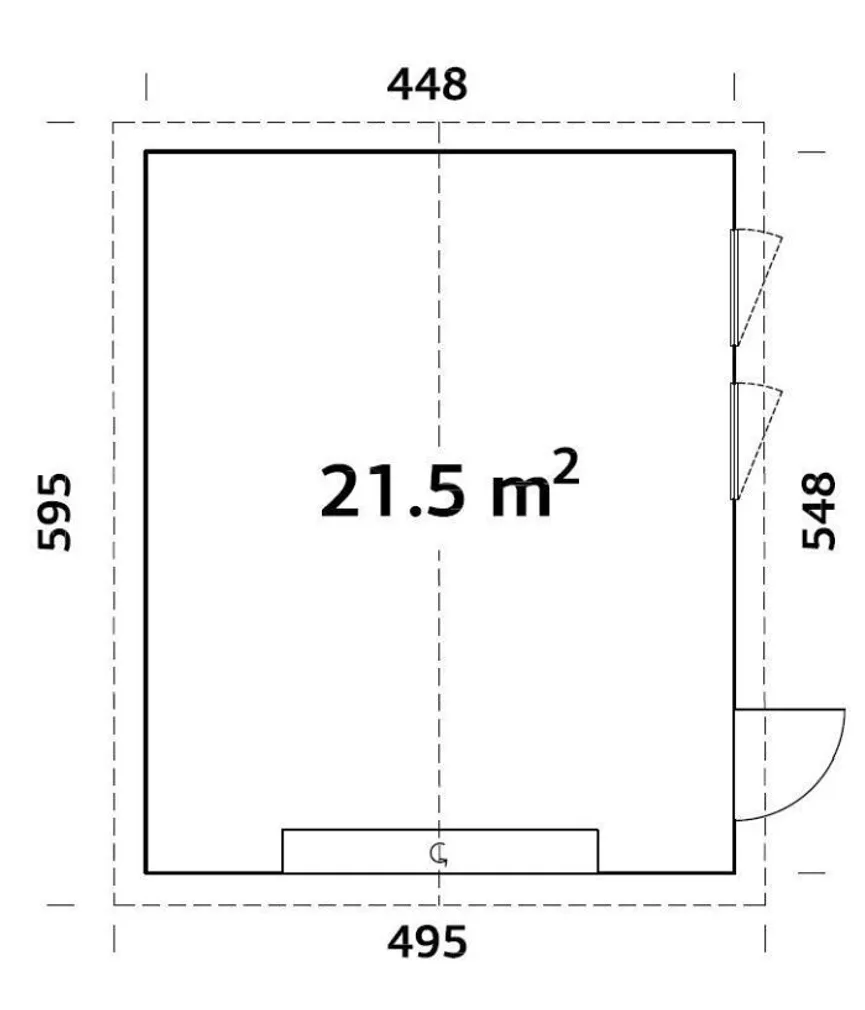 GARAAŽ PALMAKO ANDRE 21,5M² SEKTSIOONUKSEGA