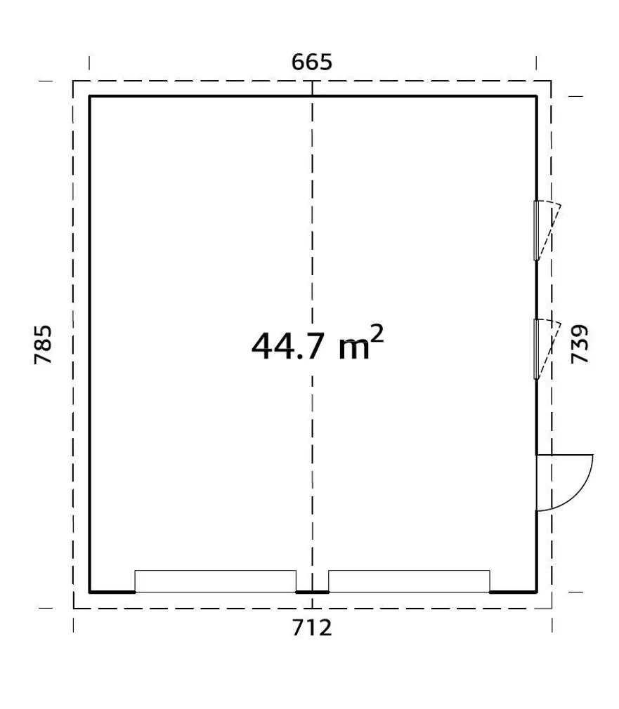 GARAAŽ PALMAKO ANDRE 44,7M² KIT