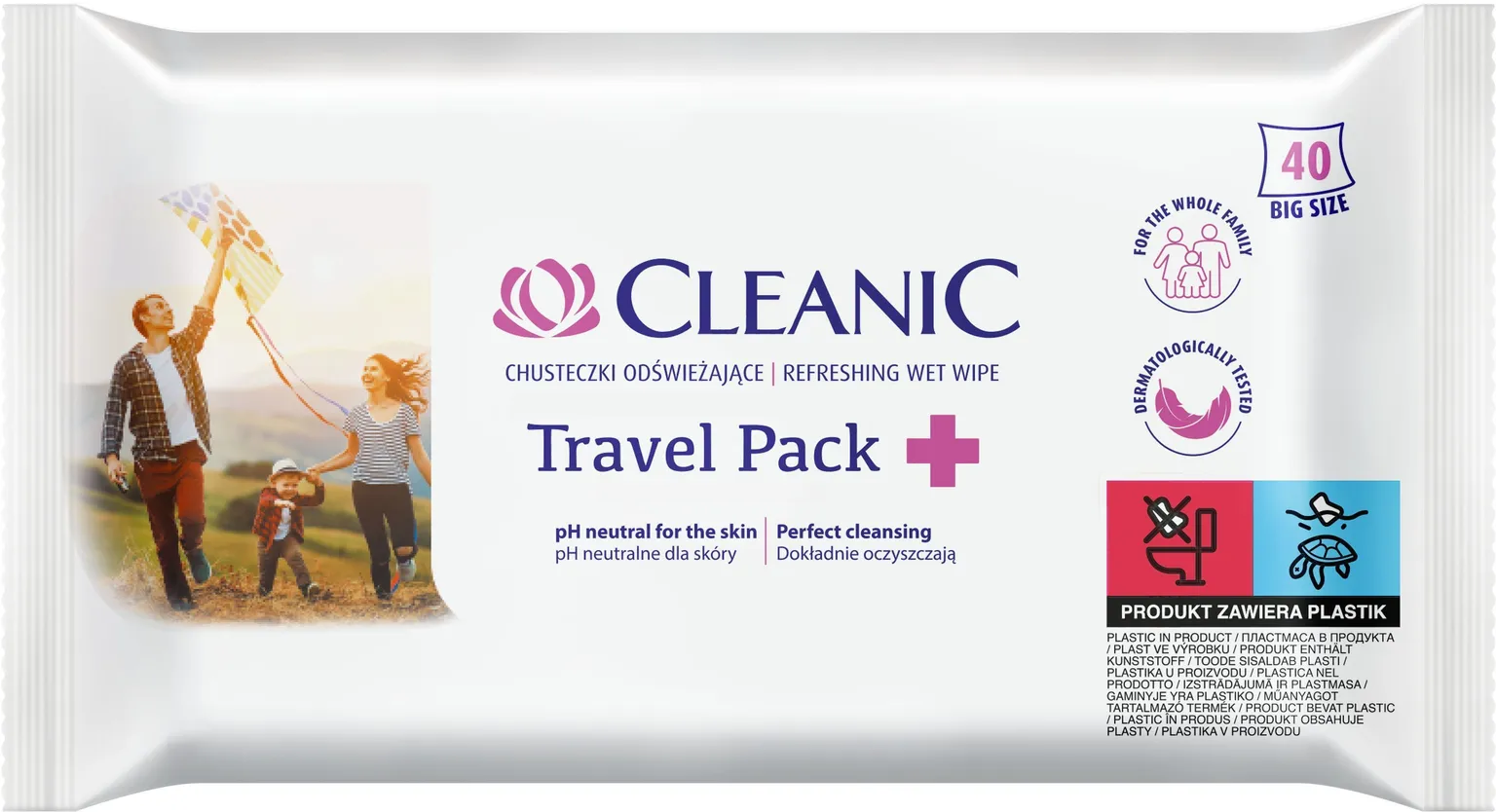 ANTIBAKTERIAALSED SALVRÄTIKUD CLEANIC TRAVEL PACK 40TK