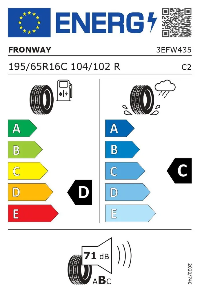 SUVEREHV 195/65/R16C FRONWAY DURAPLUS 36  E/C/71 104/102R