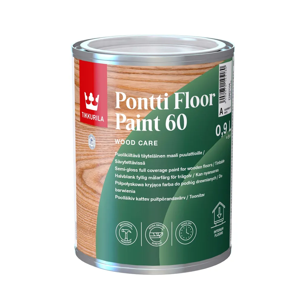 PÕRANDAVÄRV TIKKURILA PONTTI FLOOR PAINT 60 A VALGE 0,9L