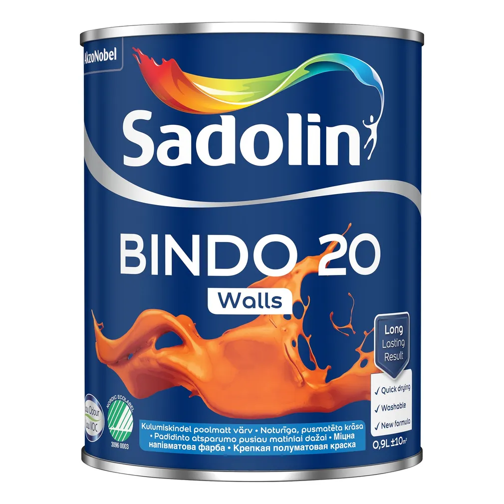 SEINAVÄRV SADOLIN OS BINDO 20 BW VALGE 0,9L