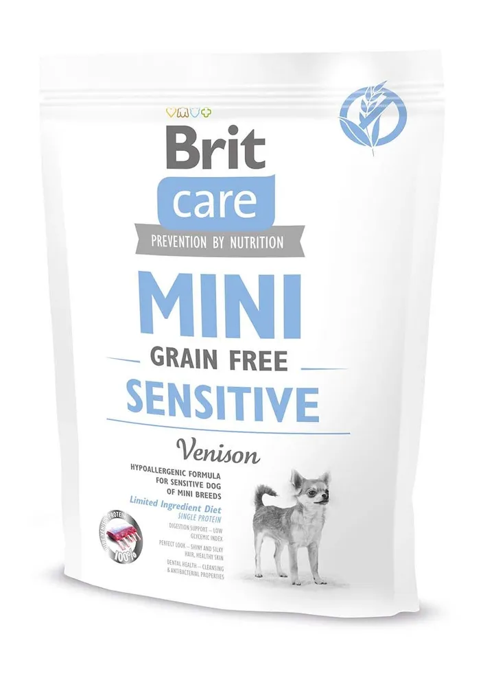 KUIVTOIT BRIT CARE MINI KOERTELE KOERATOIT BRIT CARE MINI SENSITIVE 0,4KG