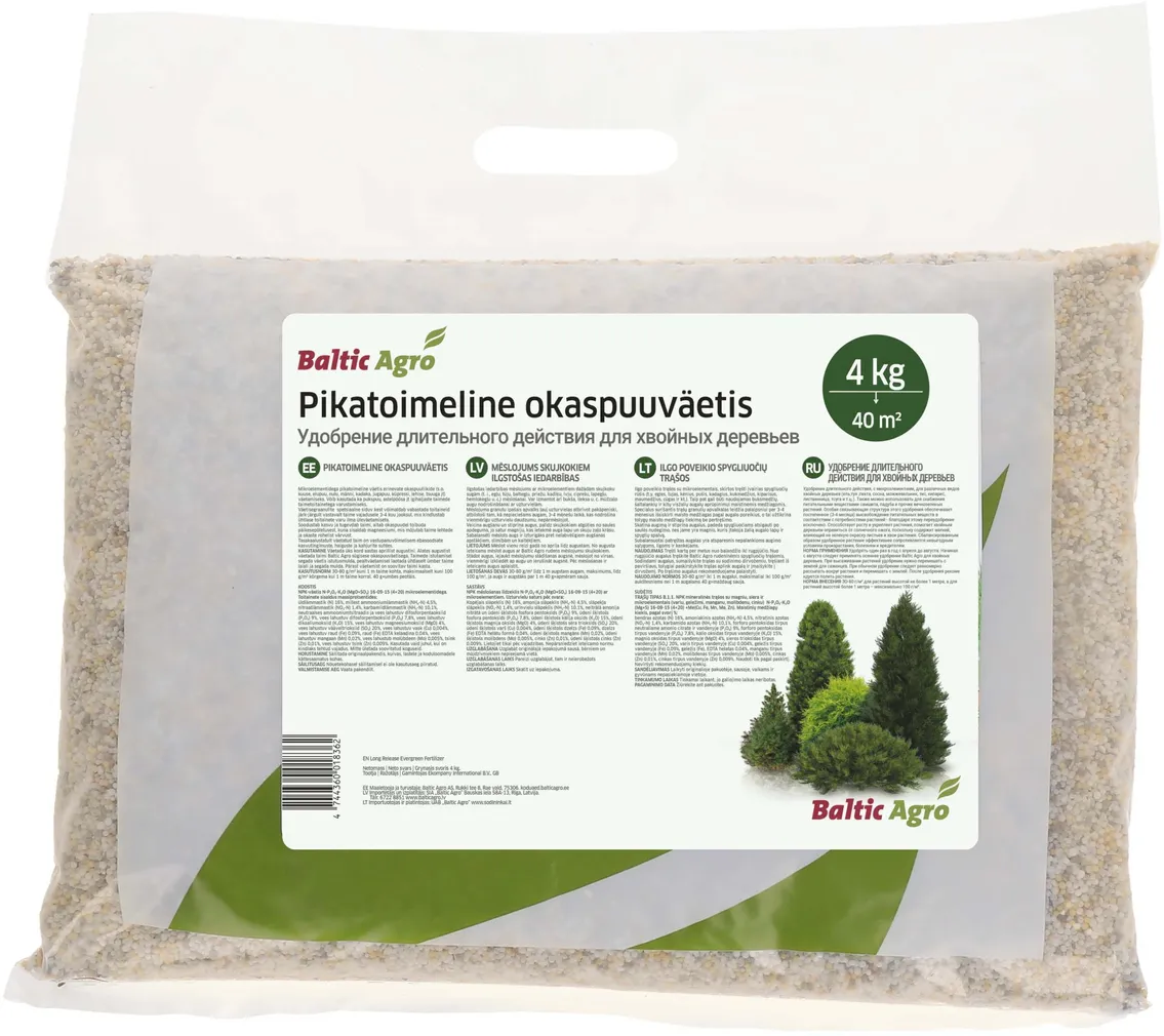 PIKATOIMELINE OKASPUUVÄETIS BALTIC AGRO 4KG