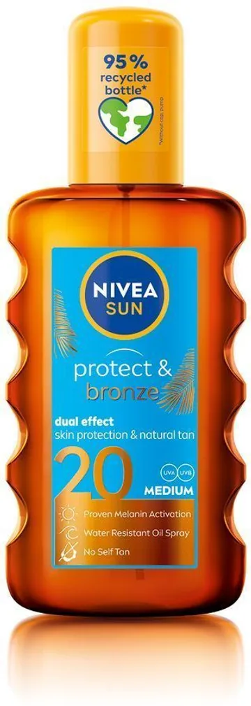 PÄIKESEKAITSEÕLI NIVEA SUN PROTECT&BRONZE SPF20 200ML